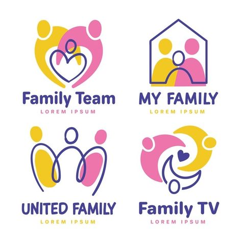 Family Logo Icons, Charity Branding, Logo Family, Family Icon, Family Symbol, Charity Logos, Family Logo, Kids Logo Design, Trendy Logos