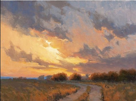 Landscape Art Painting, Sky Painting, Art Competitions, Arte Inspo, Cloud Painting, Aesthetic Painting, Oil Painting Landscape, Abstract Landscape, Painting Inspiration