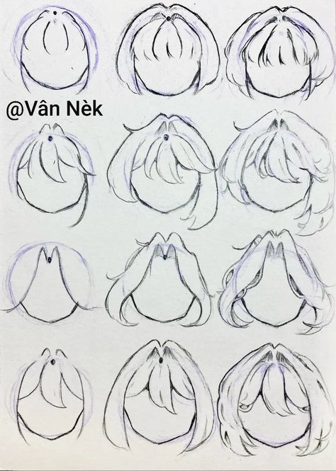 Drawing Tuts, Drawing Hair Tutorial, Draw Hair, Hair Sketch, Seni Dan Kraf, Body Base, Hair References, Drawing Hair, Hair Drawing