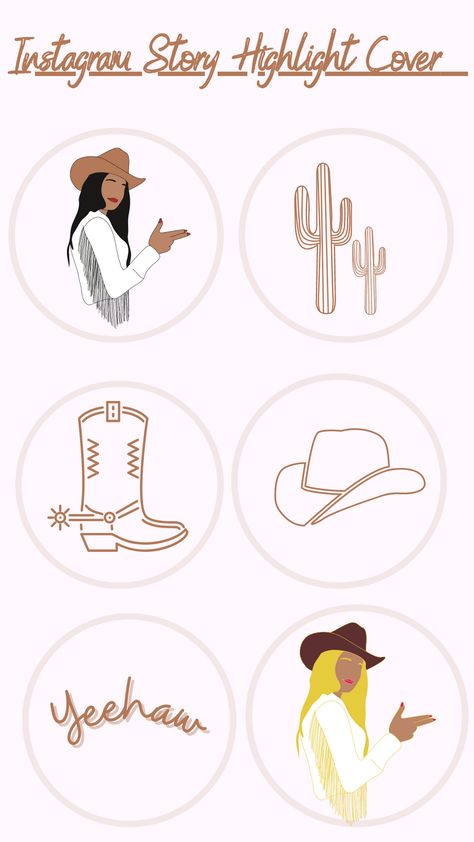 Punchy Highlight Covers, Cowboy Hat Instagram Highlight Cover, Simple Western Wallpaper, Insta Highlight Cover Icons Western, Country Highlight Cover, Western Highlight Covers, Country Highlights Instagram, Ig Story Highlights Cover Western, Instagram Highlight Covers Cowgirl