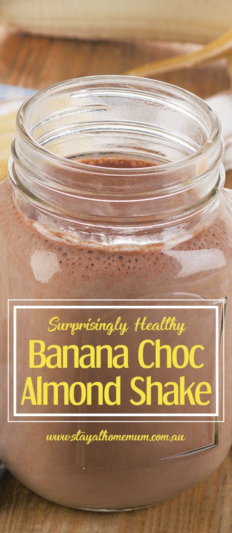 Choc Banana Smoothie, Almond Shake, Slim Down Drink, Clean Breakfast, Banana Shake, Stay At Home Mum, Healthy Banana, Best Shakes, Banana Healthy