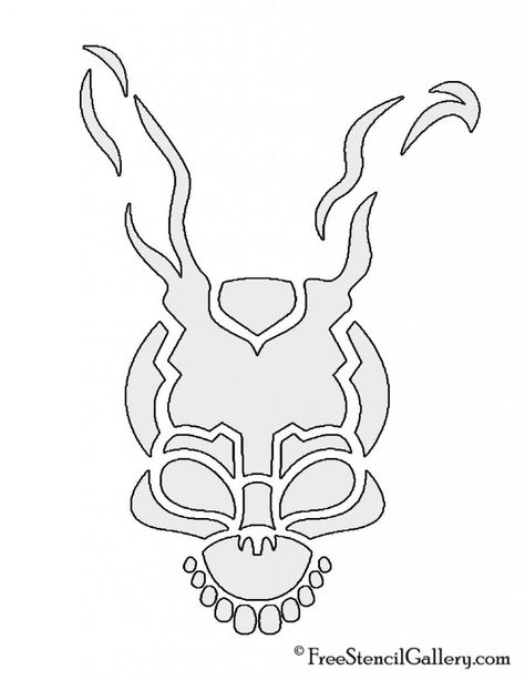 Free Stencil Gallery | Donnie Darko Frank the Rabbit Stencil Donnie Darko Stencil, Donnie Darko Pumpkin Carving, Frank Donnie Darko Costume, Donnie Darko Costume, Rabbit Stencil, Frank The Rabbit, Donnie Darko Tattoo, Frank The Bunny, Bunny Stencil