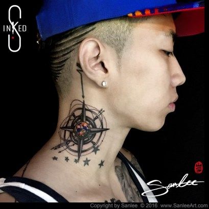 20160814_jaypark | Jay Park tattoo | Follow Jay Park @jparkitrightthere on instagram.com Jay Park Tattoo, H1ghr Gang, Chest Neck Tattoo, Sailing Tattoo, Tattoo Stars, Star Tattoo Meaning, Rib Tattoos For Guys, Armband Tattoo Design, Forarm Tattoos