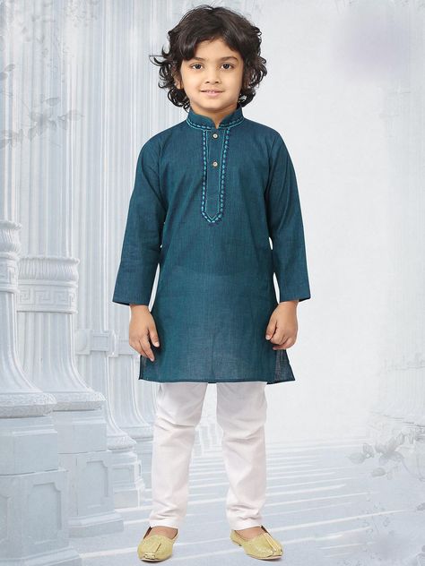 INDIAN KIDS WEAR COTTON KURTA PYJAMA FROM MYDESIWEAR Boy Kurta, Kameez Design, Kids Kurta Pajama, Kids Indian Wear, Baby Clothes Size Chart, Kids Wear Boys, Boys Kurta Design, Black Kids Fashion, Boys Summer Fashion