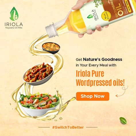 An age-old method to preserve the goodness of nature for you….
We embrace it in Iriola's earthy flavor, natural goodness, indigenous benefits. Taste the purity today with Iriola! Mustard Oil Creative Ads, Oil Ads Creative, Cooking Oil Creative Ads, Oil Ads, A2 Milk, Advertisement Layout, Grocery Ads, Diwali Snacks, River Nile