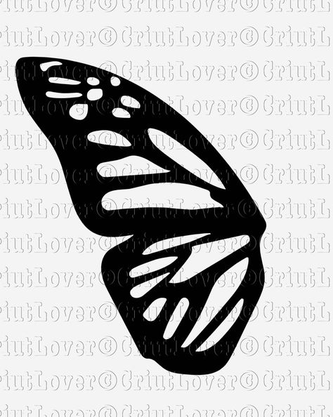 Butterfly Wing Outline, Butterfly Wing Template, Butterfly Wing Drawing, Butterfly Wing Shapes, Butterfly Wings Drawing, Butterfly Drawing Outline, Diy Cricut Projects, Wing Template, Butterfly Wing Pattern