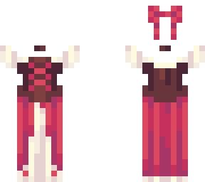 A very simple recolor  https://www.minecraftskins.com/skin/21829388/red-and-white-corset-dress---base/ Minecraft Dress Skin, Minecraft Outfit Base, Minecraft Medieval Skins, Minecraft Skins Dress, Minecraft Skin Base, Minecraft Skins Red, Minecraft Clothes, Minecraft Outfits, Mc Skin