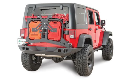 JCR Offroad Adventure Rear Bumper Tire Carrier Hi-Lift Mount in Black for 07-16… Jeep Tire Carrier, Jeep Wrangler Tires, Two Door Jeep Wrangler, 2007 Jeep Wrangler Unlimited, 2013 Jeep Wrangler Unlimited, 2009 Jeep Wrangler, Jeep Bumpers, Cj Jeep, 2013 Jeep Wrangler