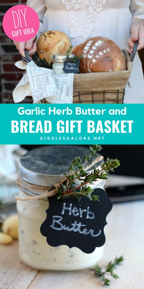 Bread And Butter Christmas Gift, Holiday Bread Gift Basket, Bread And Jelly Gift Basket, Gift Wrapping Bread Loaves, Bread And Butter Basket, Honey Gift Basket Ideas Christmas, Homemade Butter Christmas Gift, Homesteading Gift Basket, Sourdough Bread Gift Basket Ideas