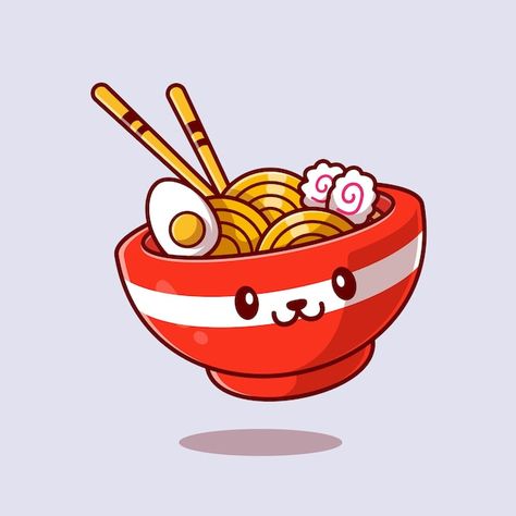 Cute ramen noodle cartoon icon illustrat... | Premium Vector #Freepik #vector #ramen-noodles #ramen #noodle-bowl #noodle Ramen Noodles Drawing, Noddles Food, Noodles Drawing, Noodle Doodle, Cute Cartoon Food, Food Anime, Cute Food Drawings, Ramen Noodle, Vector Icons Illustration