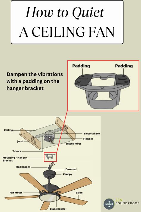 No more fanfare! Our tip of the day is to dampen the vibration from your ceiling fan. Check out our guide to quieting your ceiling fan and create a calming oasis in any room. #QuietCeilingFan #DIYHome #afflink Elegant Ceiling Fan, Diy Natural Detergent, Ceiling Fan Parts, Ceiling Fan Installation, Ceiling Fan Size, Neighborhood Watch, Ceiling Fan Blades, Blade Sharpening, Retro Living Rooms