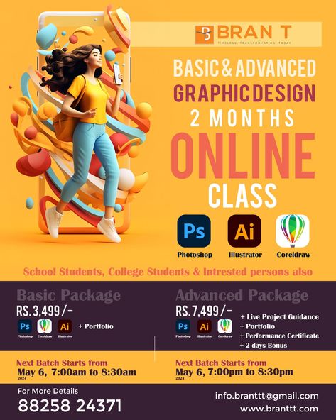 "Unlock your creative potential and master the art of multimedia with our online classes. From graphic design to 3D modeling, video editing, and visual effects, our comprehensive courses offer hands-on training and expert guidance to help you thrive in today's digital landscape. Whether you're a beginner or looking to level up your skills, join us and embark on a journey of learning, innovation, and limitless creativity. Enroll now and turn your passion into profession!" #OnlineLearning #Mul... Courses Poster, Training Course Poster Design, Online Course Poster, Courses Offered Poster, Video Editing Course, Online Graphic Design Course, Digital Marketing Course Poster, Graphic Design Course, Design Course