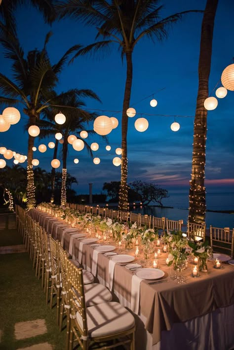 Reception On The Beach, Night Beach Wedding Ideas, Destination Wedding Dress Beach Simple, September Beach Wedding Colors, Small Beach Wedding Reception, Weeding Decoration Outdoor, Beach Debut, Night Beach Weddings, Bodrum Wedding