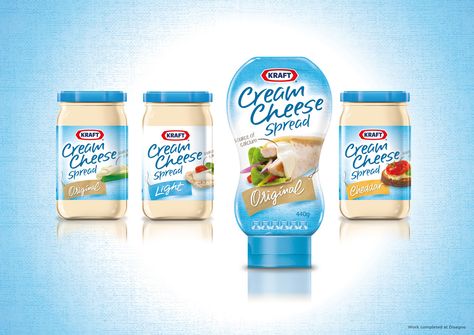 I love this ! Kraft Cream Cheese Spread by Jum Mapon Lap Xuong, Txt Moodboard, Yoghurt Packaging, Product Package Design, Cream Cheese Spread, Cheese Packaging, Product Packaging Design, Breakfast Quiche, Cream Cheese Spreads