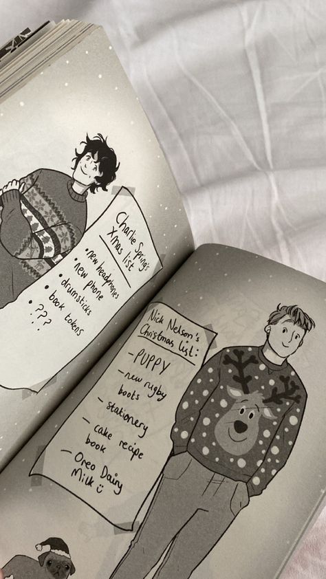 This Winter Book Alice Oseman, Alice Oseman This Winter, This Winter Alice Oseman Aesthetic, This Winter Alice Oseman, Nick And Charlie Alice Oseman, Heartstopper Christmas, Oreo Milk, Reading Boards, Nick And Charlie