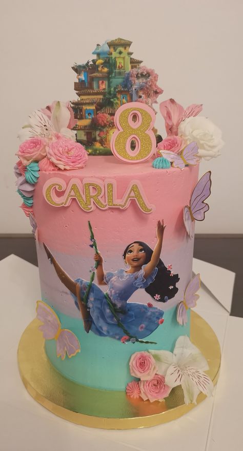 Isabel Cake Encanto, Buttercream Encanto Cake, Encanto Isabella Birthday Cake, Encanto Birthday Cakes, Isabella Birthday Cake, Pastel Isabella Encanto, Encanto Isabela Cake, Isabela Encanto Cake, Isabella Encanto Cake