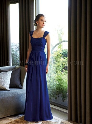 I like this bridesmaids dress because it is classic, has sleeves, and flattering on almost anyone. My bridesmaids will be wearing a deep plum color. Charmeuse Bridesmaid Dress, Cap Sleeve Bridesmaid Dress, Royal Blue Bridesmaids, Royal Blue Bridesmaid Dresses, Bridesmaid Dresses Long Chiffon, Blue Bridesmaid Dress, Bridesmaid Dress Styles, Long Bridesmaid Dress, Blue Bridesmaid Dresses