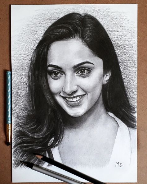 Done in graphite on canson sketch paper, 8 × 12 Artwork Reference, Pencil Sketch Portrait, Sketch Portrait, Landscape Sketch, Sketch Paper, Lips Drawing, Easy Drawings Sketches, Kiara Advani, Pencil Art Drawings