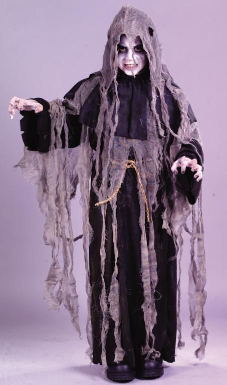 Gauze Reaper Child Costume Gauze Reaper Child Costume Horror Awaits!Costume Includes: Hooded Robe with guaze, tattered collar, rotted look gauze over robe an Boy Zombie Costume, Zombie Costume Kids, Grim Reaper Costume, Zombie Kid, Reaper Costume, Baby Kostüm, Diy Kostüm, Zombie Costume