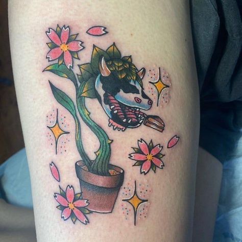 #tattooedlady #tattooselection #tattoomagazine #tattoomag #tattooedguy #tattoorj #tattoo #tattoosocial #tattooapprentice Cow Plant Tattoo, Harbor Tattoo, Dark Harbor, Traditional Tattoo Designs, Tattoo Magazine, Portland Me, Halloween Tattoos, American Traditional Tattoo, American Traditional