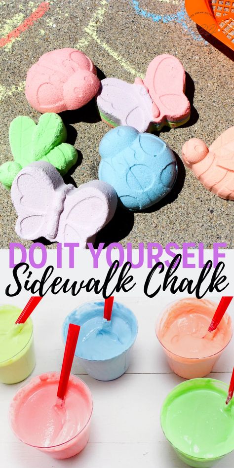 Today I’m sharing my quick and easy 3 Ingredient DIY Sidewalk Chalk. All sorts of colors, swirls, glow in the dark, let your imagination go and have fun making this simple chalk.  #DIYSidewalkChalk #DineDreamDiscover #CabinFever #SocialDistancing #Isolation #outdooractivity How To Make Chalk, Homemade Christmas Gifts For Kids, Christmas Presents For Children, Sidewalk Chalk Recipe, Diy Sidewalk Chalk, Homemade Sidewalk Chalk, Diy Sidewalk, Homemade Christmas Presents, Craft Hacks