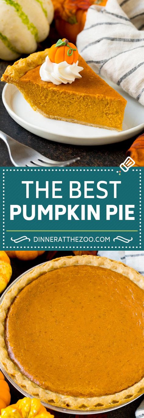 This homemade pumpkin pie recipe is a flaky crust with a smooth and creamy pumpkin filling, all baked to perfection. Homemade Pumpkin Pie Recipe, Baking Thanksgiving, The Best Pumpkin Pie, Pumpkin Baking, Classic Pumpkin Pie Recipe, Best Pumpkin Pie Recipe, Pumpkin Pie Recipe Easy, Favorite Holiday Desserts, Cheesecake Oreo