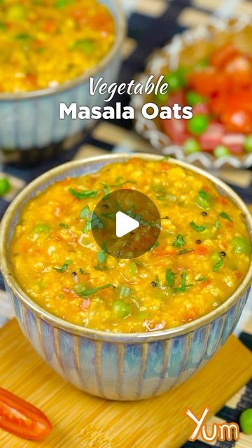 Yum on Instagram: "Vegetable Masala Oats  #reels #homemade #tasty #oats" Vegetable Oats Recipe, Veg Oats Recipes, Saffola Masala Oats Recipes, Oats Recipes Indian Healthy, Masala Oats Recipes Indian, Masala Oats Recipes, Oats Recipes Indian, Oats Upma, Masala Oats