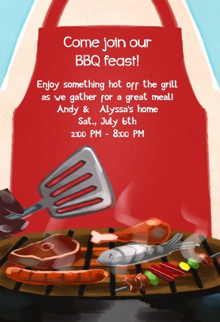 Barbeque Invitations, Bbq Feast, Lunch Invitation, Bbq Party Invitations, Mermaid Baby Shower Invitations, Beach Party Invitations, Game Questions, Summer Party Invitations, Bbq Invitation