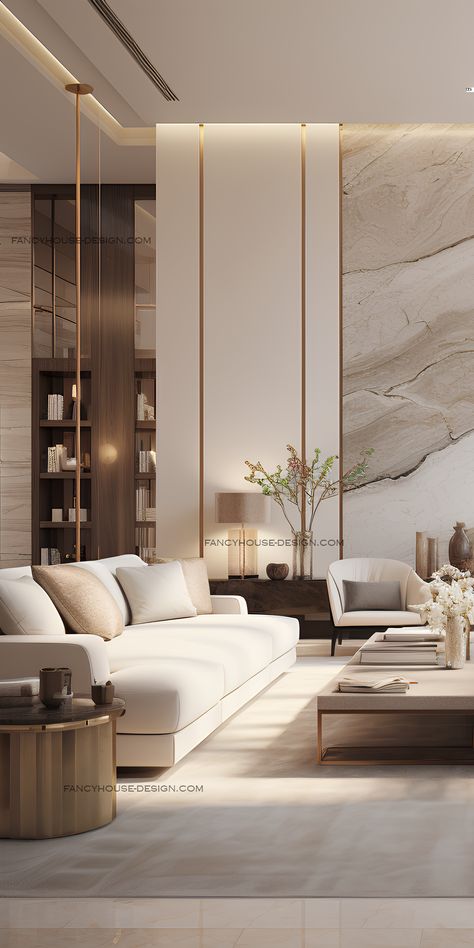 The spacious living room's luxurious feel is enhanced by light-colored furniture and soft decorations. Dubai Home Interior, Elegant Living Room Decor Luxury Modern, Dubai Residence, Men Majlis, Luxury Interior Design Living Room, Colored Furniture, Girly Apartment Decor, Room Decor Aesthetic, Interior Design Per La Casa