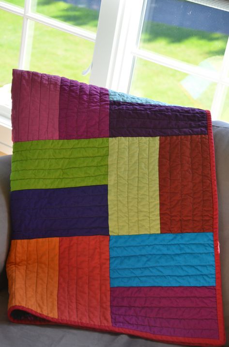 Color Blocked | by Sewfrench Big Block Quilts, Colorful Quilt, Quilt Modernen, Quick Quilt, Patchwork Quilting, Scrappy Quilts, Easy Quilts, Quilting Crafts, Scrap Quilts