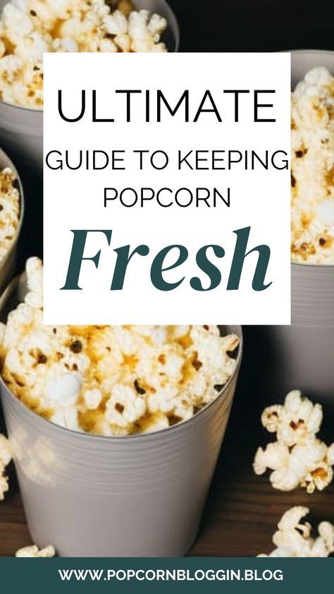 popcorn container fresh crunchy Make Ahead Popcorn Recipes, Popcorn Storage Ideas, How To Keep Popcorn Fresh, How To Package Popcorn To Sell, Popcorn Shop Ideas, Gourmet Popcorn Packaging, Popcorn Bar Containers, Popcorn Bags Ideas, Homemade Carmel Popcorn