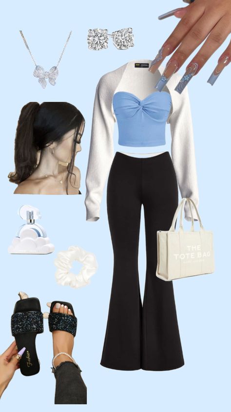 Latina Birthday Outfit, Basic Latina Outfits, Birthday School Outfit, Copy And Paste Latina Outfits, Out To Dinner Outfit, Cute Easy Outfits For School, Black Latina, Contrast Outfit, Baddie Clothes