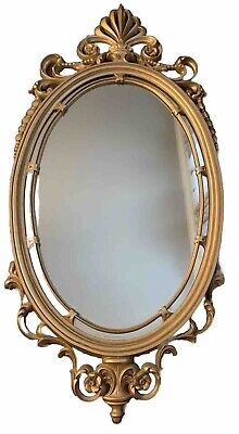 Gorgeous Vintage Syroco Rococo Ornate Oval Hanging Wall Mirror 36”  | eBay Hanging Wall Mirror, Vintage Elegance, Rococo Style, Resin Material, Hanging Wall, Rococo, Wall Mirror, Antique Furniture, Gold Frame