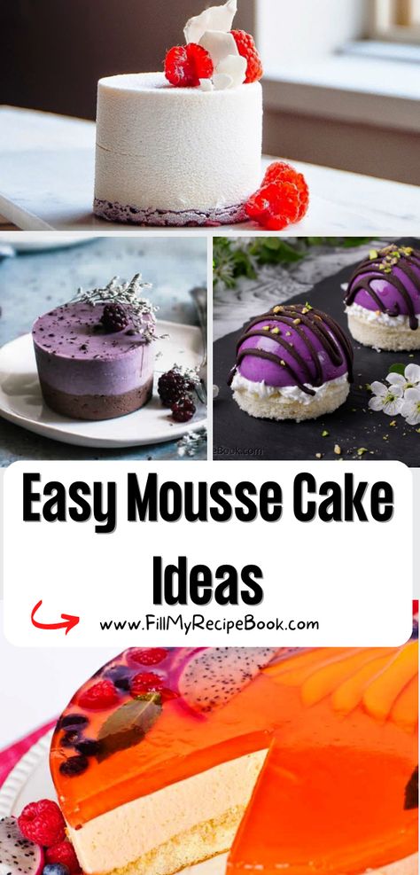 Easy Mousse Cake Ideas recipes for your to create a tasty and delicious dessert, snack, filled with flavor and decorated for fine dining. Fine Dining Desserts Recipes Pastry Chef, Parfait Plating Ideas, Mousse Cheesecake Recipes, Mini Fancy Desserts, Easy Plated Desserts Ideas, Fruit Mousse Recipes, Mini Mousse Cakes, Mousse Recipes Cake, Winter Desserts Fine Dining