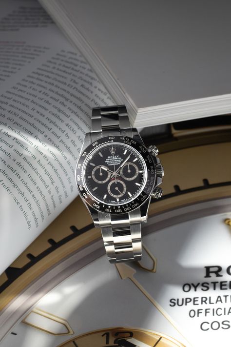 Rolex Cosmograph Daytona Black 2024. Reference 126500LN. Available Now. Rolex Daytona Black, Daytona Nascar, Rolex Cosmograph Daytona, Cosmograph Daytona, Sport Automobile, Patek Philippe Nautilus, Breitling Navitimer, Rolex Day Date, Audemars Piguet Royal Oak