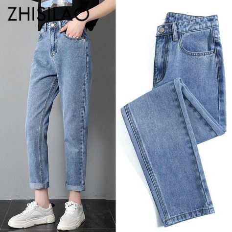 NewLook 2019 spring, 2532, Button Fly, Casual, fashion, Full Length, Harem Pants, High, Jeans, Light, Loose, NONE, outdoor, picture color, Polyester, Softener, spring summer autumn, Women Fashion Straight Women Jeans Pants Slim Casual Mom Boyfriends Jeans Pants Denim Vintage Loose Jeans Feminino Plus Size Celana Jins Wanita, Black Baggy Jeans, Harem Jeans, Swimwear Bottoms, Maternity Pants, Loose Jeans, Ankle Length Pants, Jeans Women, Slim Pants