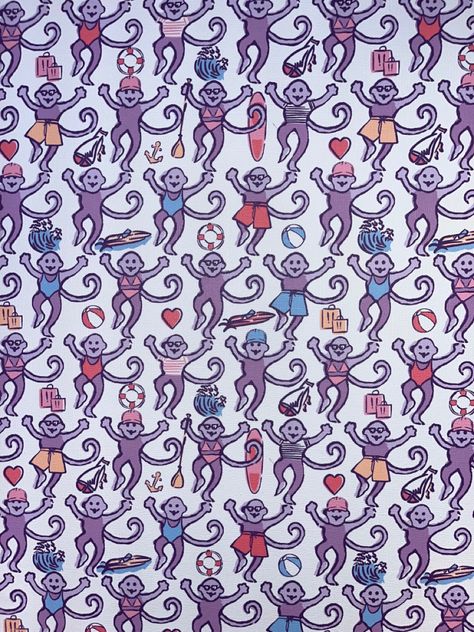 Roller Rabbit Wallpaper Monkey, Preppy Roller Rabbit Wallpaper, Roller Rabbit Wallpaper, Roller Rabbit Monkey, Rabbit Wallpaper, Monkey Pattern, Wallpaper Roller, Roller Rabbit, Preppy Wallpaper