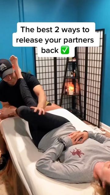 Moore Wellness on Instagram: "TAG your partner to release their back #backpain #backpainrelief #massage #massagetherapy" Partner Back Cracking, How To Pop Your Back, Summer Body Workout Plan, Body Massage Techniques, Body Pain Relief, Massage Therapy Techniques, Sciatica Exercises, Lower Back Pain Exercises, Heal Yourself