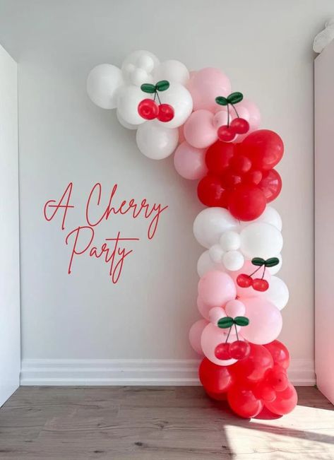 Red & Pink Cherry Balloon Garland, Cherry on Top Arch, Love You Cherry Much Bachelorette, Girl Baby Shower, Women Berry Sweet 1st Birthday - Etsy Canada Cherry Balloon Garland, Cherry On Top Party, Cherry Decorations Party Ideas, Cherry On Top Birthday Party, Red And Pink Birthday Theme, Cherry On Top Baby Shower Theme, Cherry Birthday Party Theme, Top Baby Shower Themes, Berry Sweet 1st Birthday