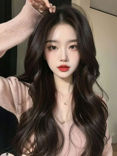 #koreanstyle #fashion #outfit Pop Hairstyles, Makeup Ala Korea, Korean Haircut, Wedding Makeup For Brown Eyes, Goddess Hairstyles, Jena, Medium Length Hair Cuts, Korean Hairstyle