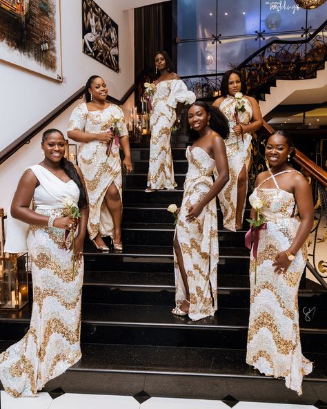 Rama & Kwame Did Melt our Hearts with their Outdoor Wedding in Ghana Ghanian Wedding, African Bridesmaids, Ghanaian Wedding, African Bridesmaid Dresses, Ankara Dress Designs, Emerald Bridesmaid Dresses, Sage Green Bridesmaid Dress, Fall Bridesmaid Dresses, Gold Bridesmaid Dresses