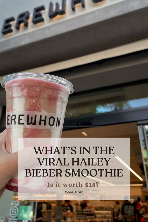 erewhon Hailey Bieber smoothie Hailey Bieber Strawberry Glaze Smoothie, Haley Bieber Smoothie, Hailey Bieber Smoothie Recipe, Strawberry Smootie, Hailey Bieber Strawberry Glaze, Strawberry Glaze Smoothie, Hailey Bieber Strawberry, Hailey Berry, Strawberry Glaze Recipe