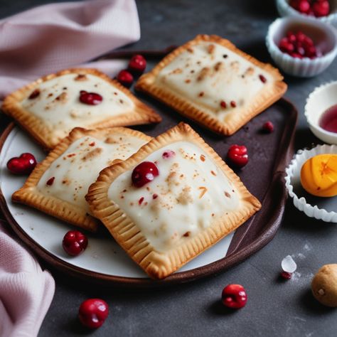 Cranberry Orange Pop Tarts Recipe Christmas Pop Tarts, Cranberry Orange Cheesecake, Pop Tarts Recipe, Orange Cheesecake, Poptart Recipe, Orange Liquor, Cranberry Jam, Tart Dough, Tarts Recipe