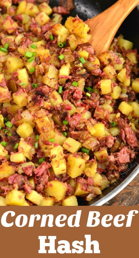 Tender Corned Beef, Hash Recipes, Beef Hash Recipe, Corned Beef Recipes Slow Cooker, Corned Beef Hash Recipe, Homemade Corned Beef, Canned Corned Beef, Cooked Potatoes, Cooking Corned Beef