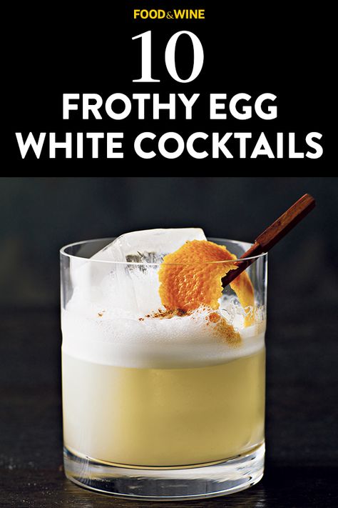 Drink With Egg White, Egg Foam Cocktail, Mocktail With Egg White, Amaretto Sour With Egg White, Gin Egg White Cocktail, Egg White Martini, Egg White Drink Recipe, Cocktail With Egg White, Egg White Drinks