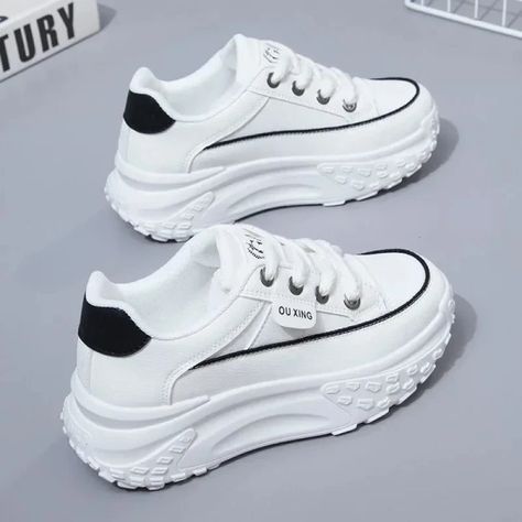 Just found this amazing item on AliExpress. Check it out! $16.19 | The New Retro Women Shoes Spring Platform Shoes Casual Sneakers Versatile Fashion Designer Shoes High Quality  Women Sneakers Platform Shoes Casual, Red High Tops, White High Tops, Shoes Spring, White Sneakers Women, New Retro, Men Loafers, Black High Tops, Breathable Sneakers