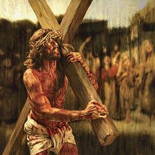 Jesus Carrying Cross, Jesus Carrying The Cross, Passion Of Christ Images, Carrying The Cross, David And Jonathan, Jesus Crucified, Jesus Drawings, Jesus Christ Painting, Crucifixion Of Jesus