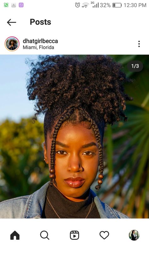 Natural Hair Festival Hairstyles, Puff With Braids Natural Hair, Summer Afro Hairstyles, Spring Natural Hairstyles, Cornrows Puff, 4c Puff Hairstyles, Afro Puff Hairstyles Black Women, African Hairstyles Natural, Hair Puff Styles