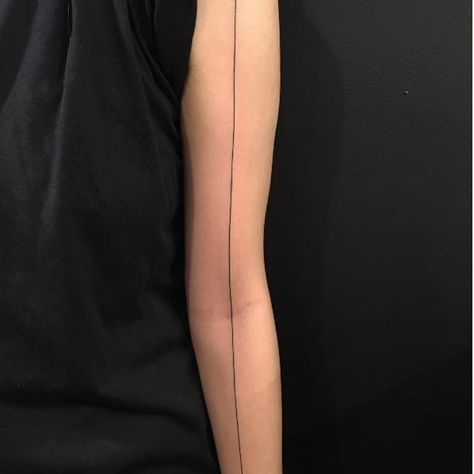 The Skill of the Single Black Line Tattoo | Tattoodo Line Tattoo Meaning, Straight Line Tattoo, Simple Line Tattoo, Black Line Tattoo, Single Line Tattoo, C Tattoo, Magic Tattoo, Medusa Tattoo, Piercing Studio