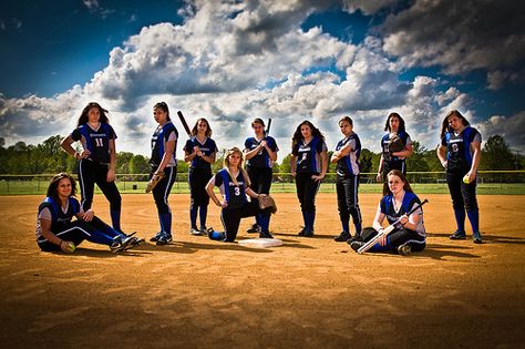 Softball Group Shot with Attitude | Flickr - Photo Sharing! Softball Team Photos, Softball Team Pictures, Softball Pictures Poses, Softball Picture, Softball Posters, Softball Photography, Softball Photos, Softball Banner, Softball Senior Pictures